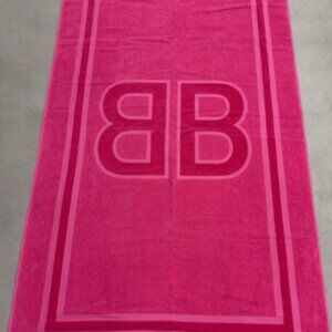 Balenciaga   BB Beach Towel in Pink